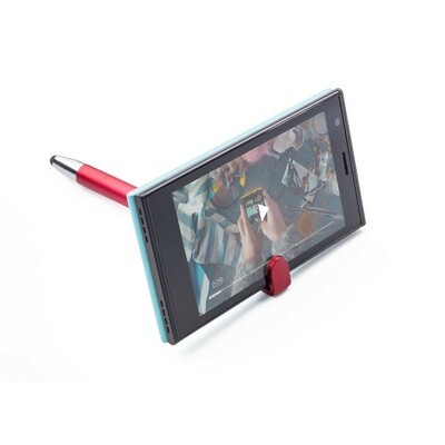 Stylo bille, stylet tactile avec support de téléphone