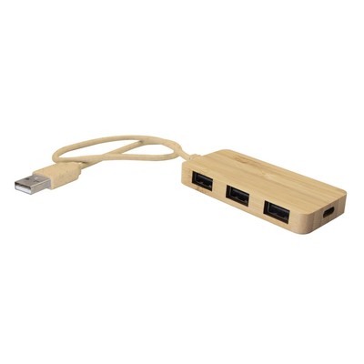 USB- und USB-C-Hub aus Bambus B'RIGHT | Kenzie