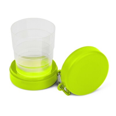 Faltbarer Reisebecher 220 ml mit Karabinerhaken